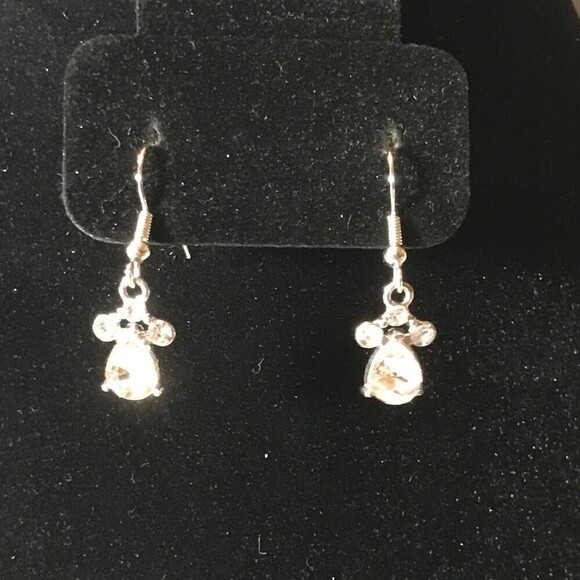 Paparazzi Silver Tone Crystal Dangle Earrings - Picture 1 of 4
